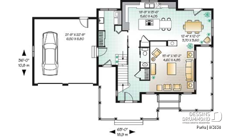 Rez-de-chaussée - Maison d'inspiration espagnole, 3 à 4 chambres, grande chambres des maîtres, grande suicine, garage double - Perla
