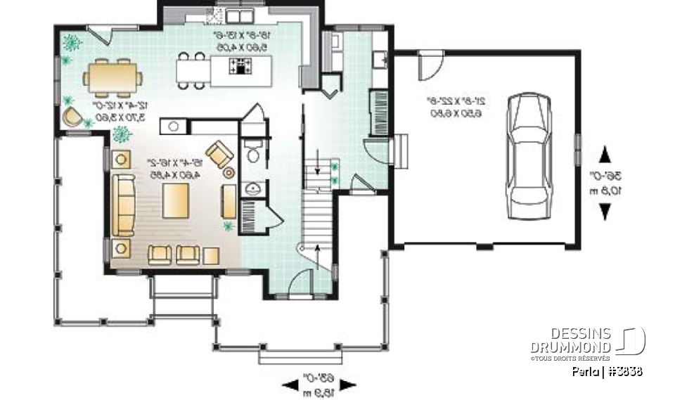 Rez-de-chaussée - Maison d'inspiration espagnole, 3 à 4 chambres, grande chambres des maîtres, grande suicine, garage double - Perla