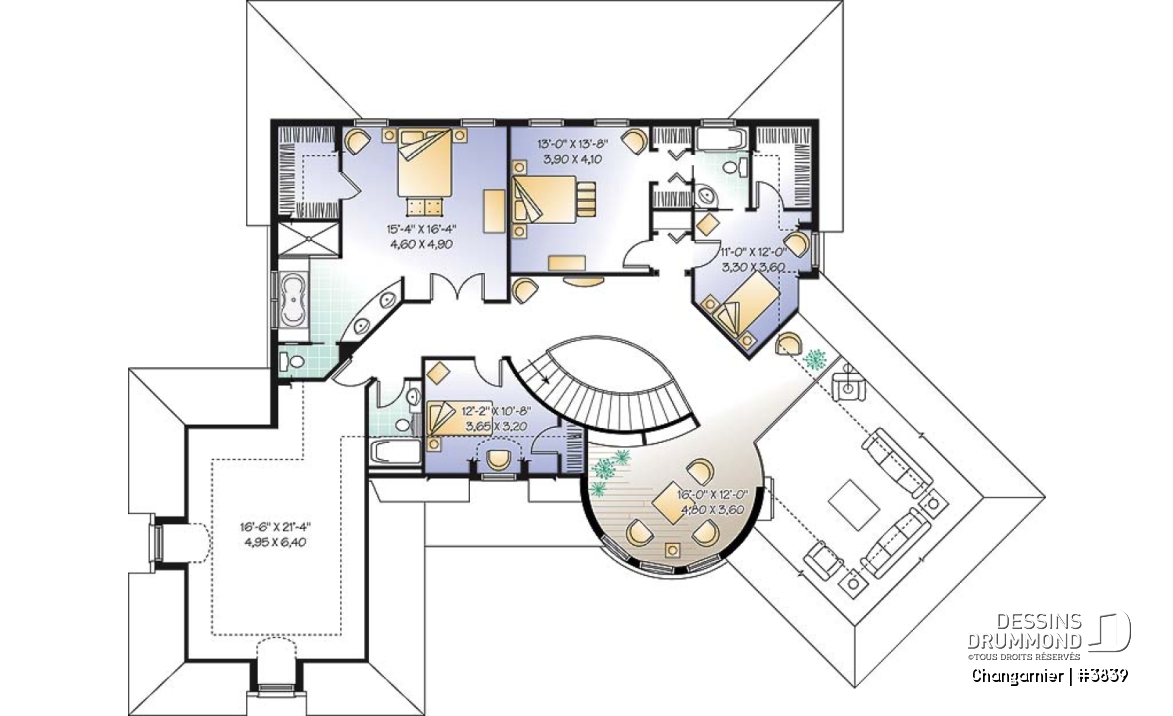 Étage - Imposante maison de 4 à 5 chambres, plafond 10' au rdc, cathédrale au salon, mezzanine, garage double - Changarnier