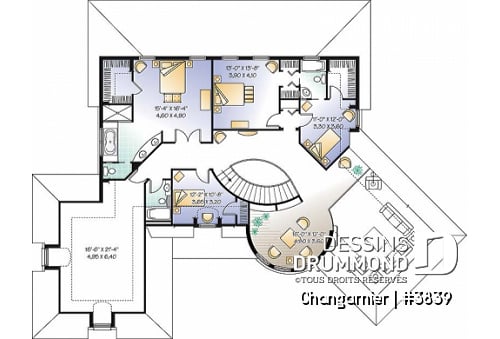 Étage - Imposante maison de 4 à 5 chambres, plafond 10' au rdc, cathédral au salon, mezzanine, garage double - Changarnier
