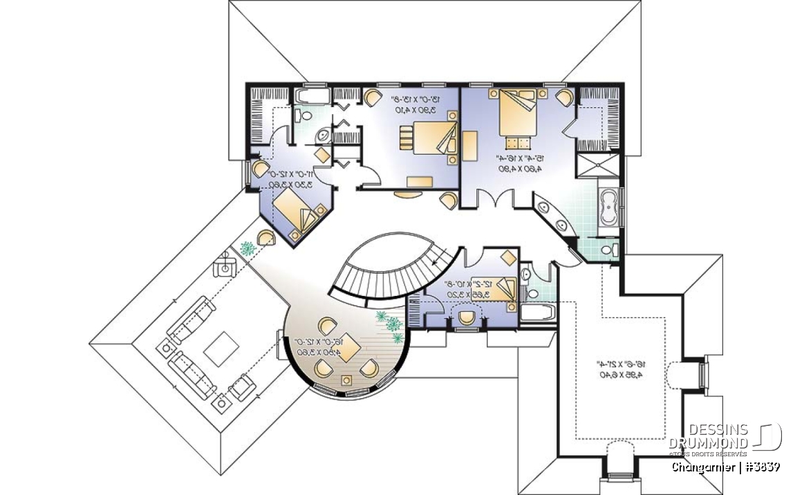 Étage - Imposante maison de 4 à 5 chambres, plafond 10' au rdc, cathédrale au salon, mezzanine, garage double - Changarnier