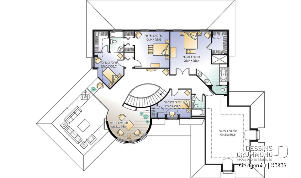Étage - Imposante maison de 4 à 5 chambres, plafond 10' au rdc, cathédrale au salon, mezzanine, garage double - Changarnier