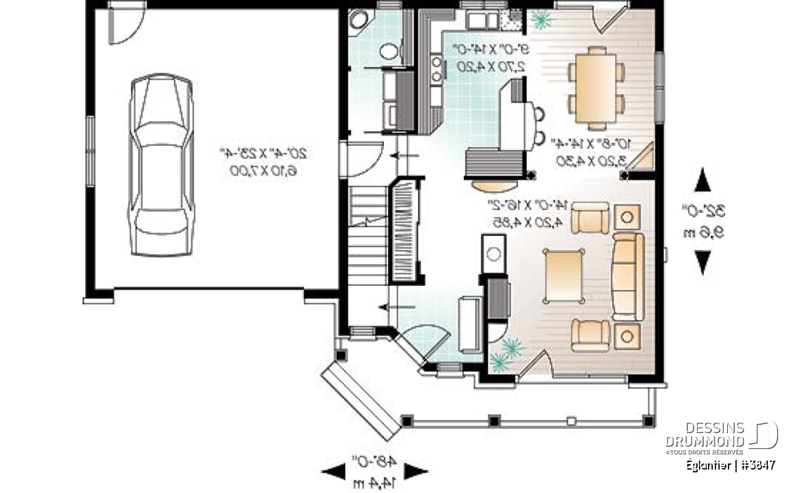 Rez-de-chaussée - Maison à étage de style européen, garage double, superbe suite des maîtres à l'étage, 3 chambres - Églantier