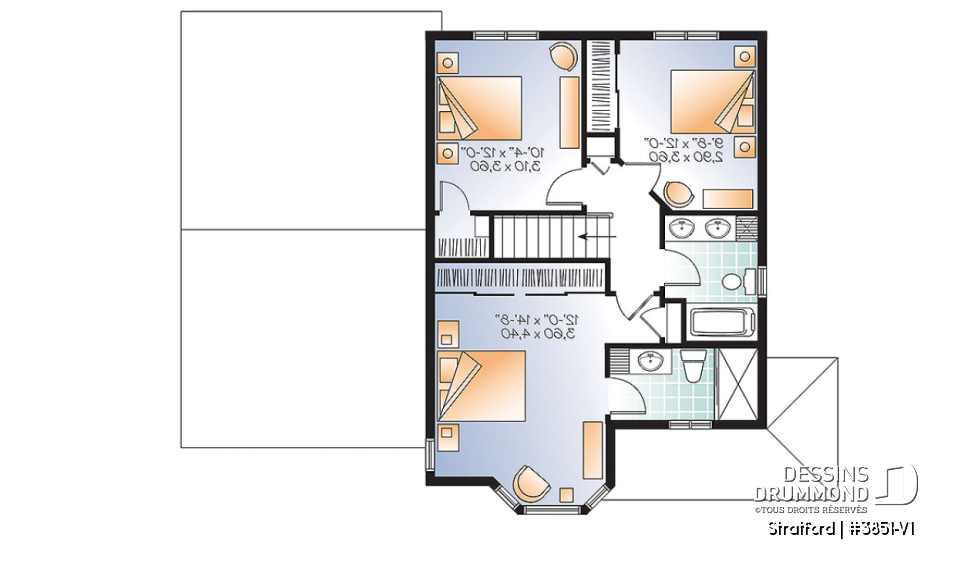 Étage - Maison d'inspiration victorienne avec 3 chambres, 2,5 salles de bain, cuisine avec îlot et garage - Stratford