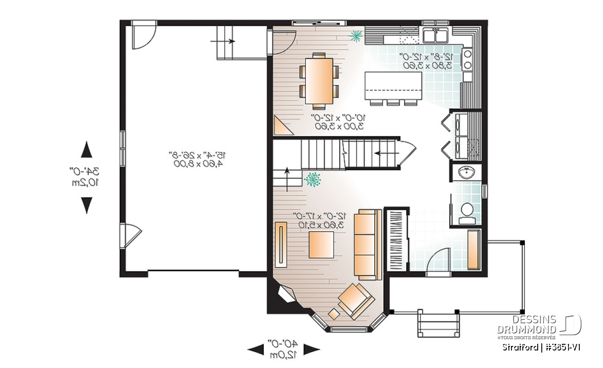 Rez-de-chaussée - Maison d'inspiration victorienne avec 3 chambres, 2,5 salles de bain, cuisine avec îlot et garage - Stratford