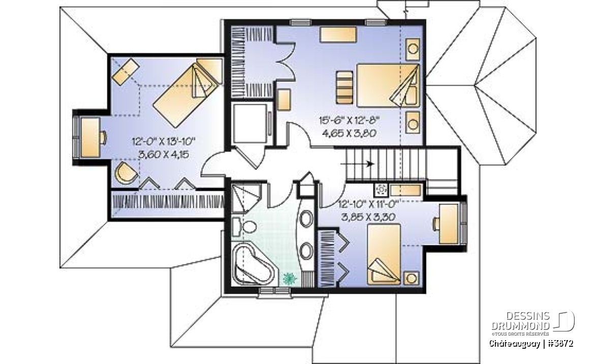 Étage - Maison de style manoir pour mobilité réduite avec ascenceur, 3 chambres, garage - Châteauguay