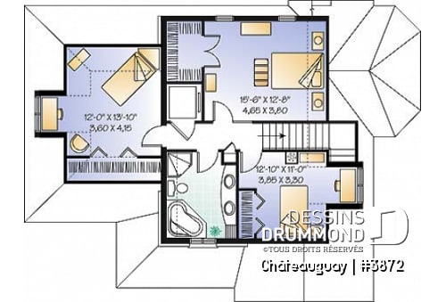 Étage - Maison de style manoir pour mobilité réduite avec ascenceur, 3 chambres, garage - Châteauguay