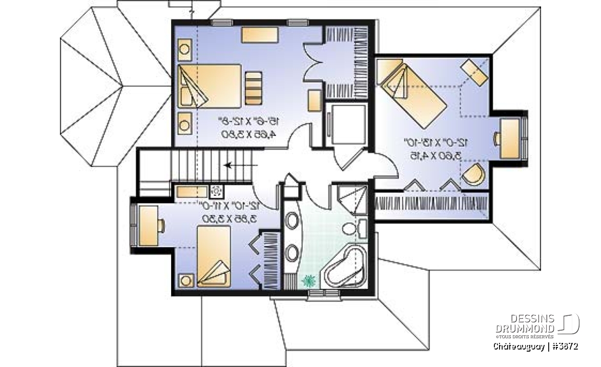Étage - Maison de style manoir pour mobilité réduite avec ascenceur, 3 chambres, garage - Châteauguay