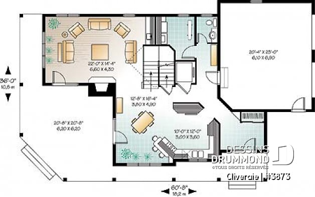 Rez-de-chaussée - Superbe plan de maison avec ascenseur, 2 terrasses, 5 chambres, grande suite des maîtres, garage double - Oliveraie