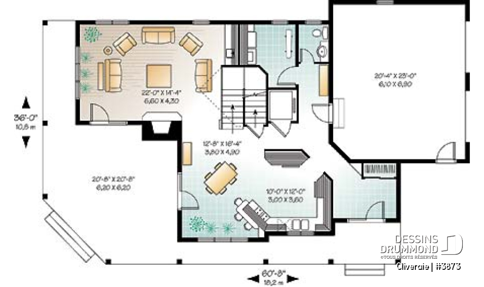Rez-de-chaussée - Superbe plan de maison avec ascenseur, 2 terrasses, 5 chambres, grande suite des maîtres, garage double - Oliveraie