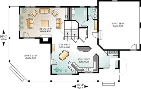 Rez-de-chaussée - Superbe plan de maison avec ascenseur, 2 terrasses, 5 chambres, grande suite des maîtres, garage double - Oliveraie