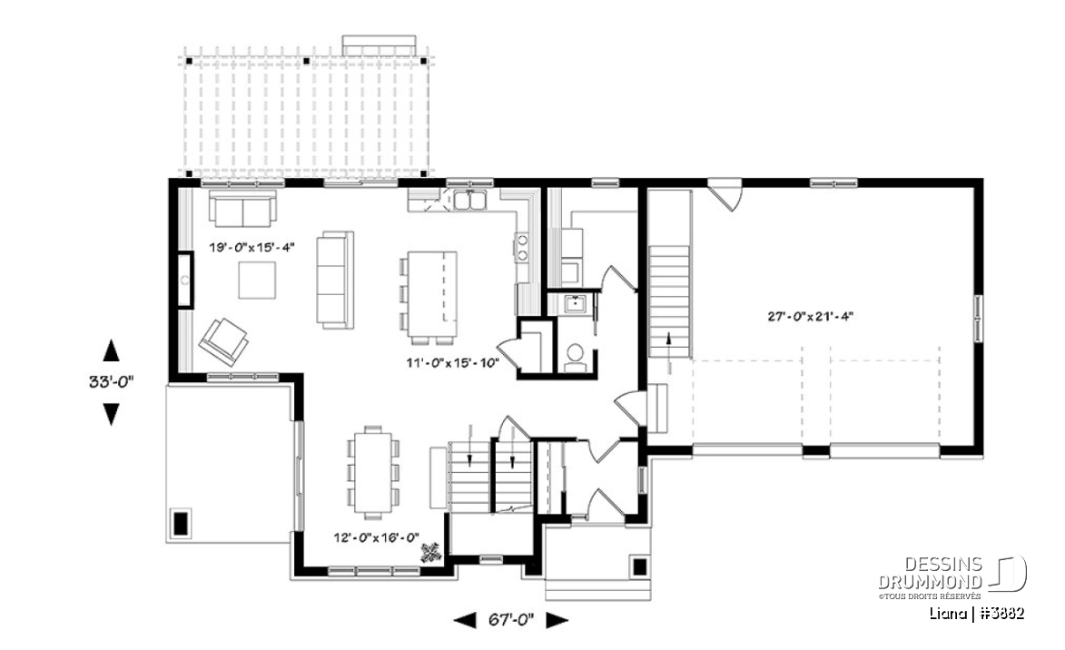 Rez-de-chaussée - 3 chambres 2 salles de bain, maison contemporaine, terrasses couvertes, suite des maîtres, garage double - Liana
