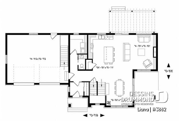 Rez-de-chaussée - 3 chambres 2 salles de bain, maison contemporaine, terrasses couvertes, suite des maîtres, garage double - Liana