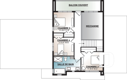 Étage - Maison cubique moderne, bureau à domicile, garde-manger, aire ouverte, foyer, balcon couvert, garage double - Essex