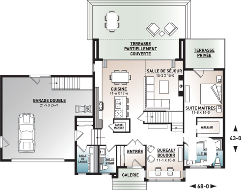 Rez-de-chaussée - Maison cubique moderne, bureau à domicile, garde-manger, aire ouverte, foyer, balcon couvert, garage double - Essex