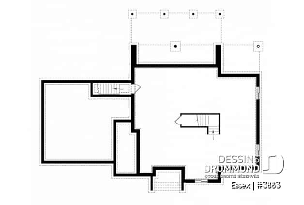 Sous-sol - Maison cubique moderne, bureau à domicile, garde-manger, aire ouverte, foyer, balcon couvert, garage double - Essex