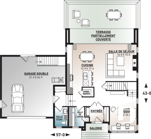 Rez-de-chaussée - Maison cubique contemporaine avec garage double, 3 chambres, bureau à domicile, buanderie, balcons couverts - Essex 2