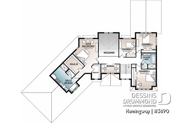 Étage - Superbe maison de style Cape Cod, 4 à 5 chambres, 2 séjours, large patio couvert, plein de lumière naturelle - Hemingway