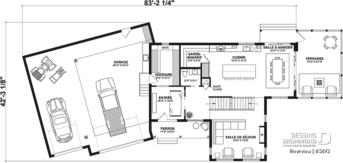 Rez-de-chaussée - Superbe fenestration, maison familiale de 5 chambres, garage double spacieux, abri moustiquaire - Riverview