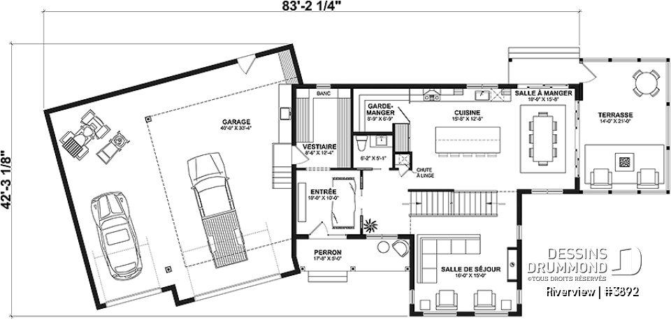 Rez-de-chaussée - Superbe fenestration, maison familiale de 5 chambres, garage double spacieux, abri moustiquaire - Riverview