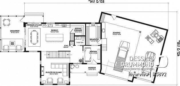 Rez-de-chaussée - Superbe fenestration, maison familiale de 5 chambres, garage double spacieux, abri moustiquaire - Riverview
