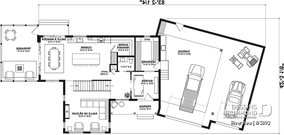 Rez-de-chaussée - Superbe fenestration, maison familiale de 5 chambres, garage double spacieux, abri moustiquaire - Riverview