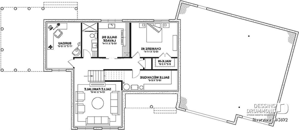 Sous-sol aménagé (Optionel $) - Superbe fenestration, maison familiale de 5 chambres, garage double spacieux, abri moustiquaire - Riverview
