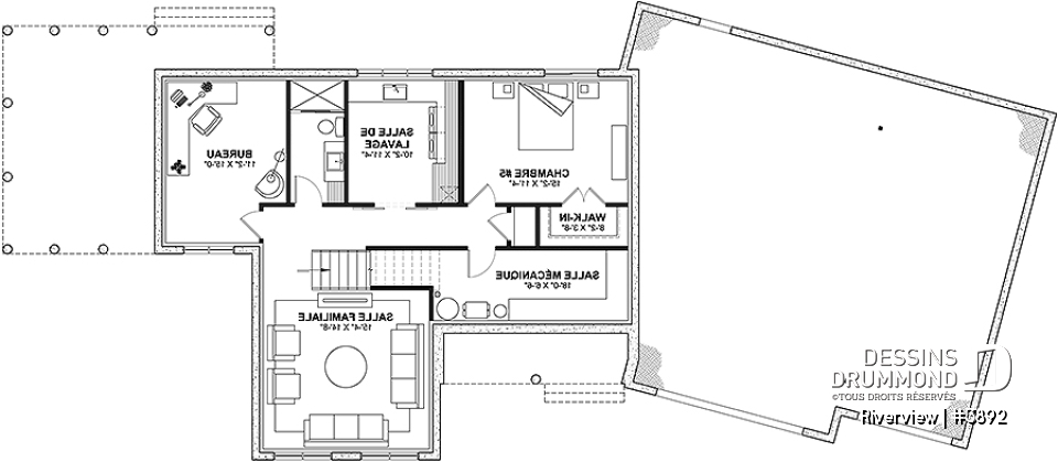 Sous-sol aménagé (Optionel $) - Superbe fenestration, maison familiale de 5 chambres, garage double spacieux, abri moustiquaire - Riverview