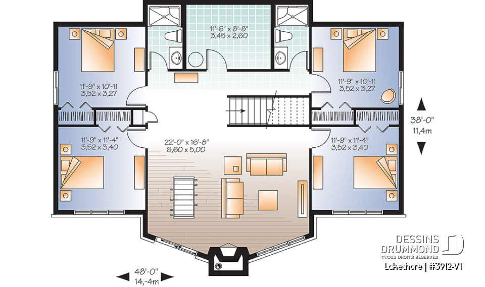 Sous-sol - Maison genre chalet pour bord de l'eau ou vue panoramique, 1 à 5 chambres, superbe cuisine, 2 foyer, 2 salons - Lakeshore