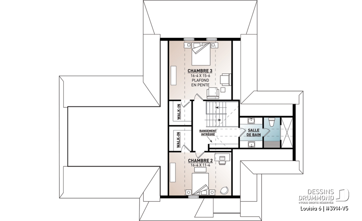 Étage - Superbe maison genre chalet, grande chambre des maîtres au r-d-c, foyer, îlot à la cuisine, aire ouverte - Louisia 6
