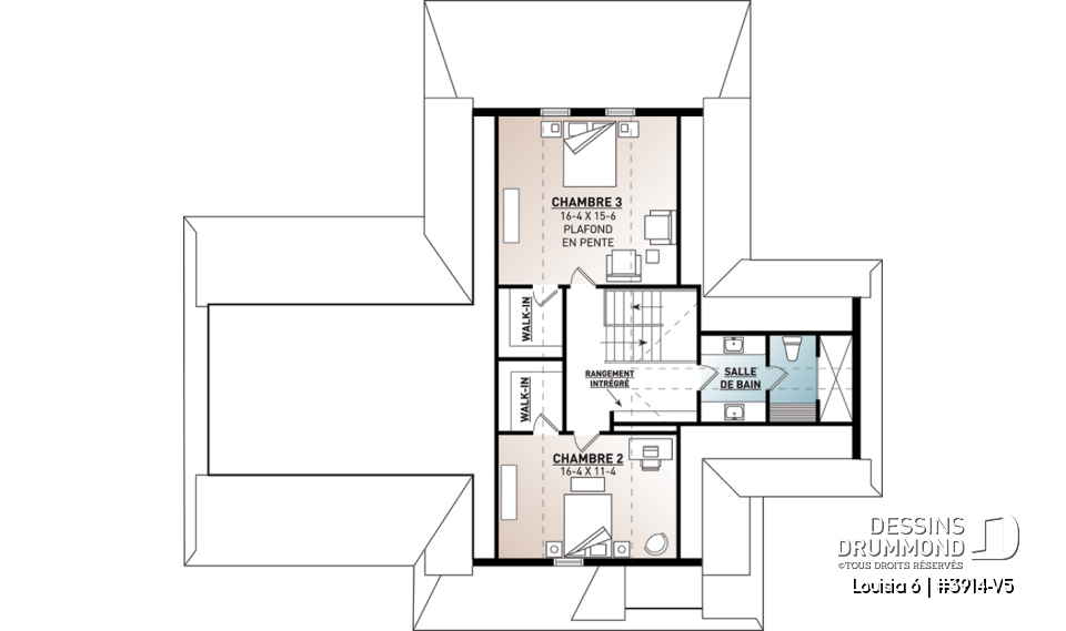 Étage - Superbe maison genre chalet, grande chambre des maîtres au r-d-c, foyer, îlot à la cuisine, aire ouverte - Louisia 6