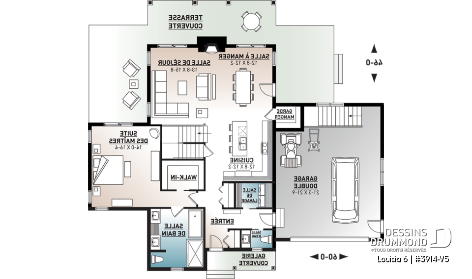 Rez-de-chaussée - Superbe maison genre chalet, grande chambre des maîtres au r-d-c, foyer, îlot à la cuisine, aire ouverte - Louisia 6