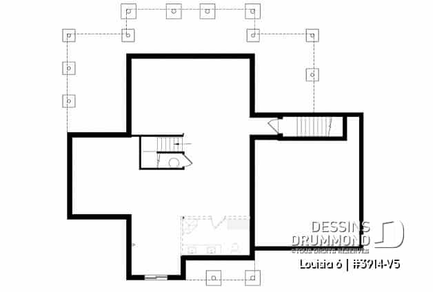 Sous-sol - Superbe maison genre chalet, grande chambre des maîtres au r-d-c, foyer, îlot à la cuisine, aire ouverte - Louisia 6