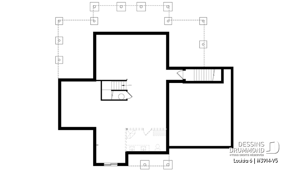 Sous-sol - Superbe maison genre chalet, grande chambre des maîtres au r-d-c, foyer, îlot à la cuisine, aire ouverte - Louisia 6