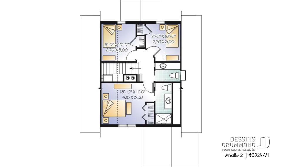 Étage - Chalet bord de lac, 3 chambres, balcon abri-moustiquaire, espace ouvert &amp; foyer, 2.5 salles de bain, buanderie - Analie 2 