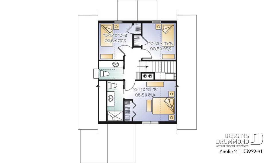 Étage - Chalet bord de lac, 3 chambres, balcon abri-moustiquaire, espace ouvert &amp; foyer, 2.5 salles de bain, buanderie - Analie 2 