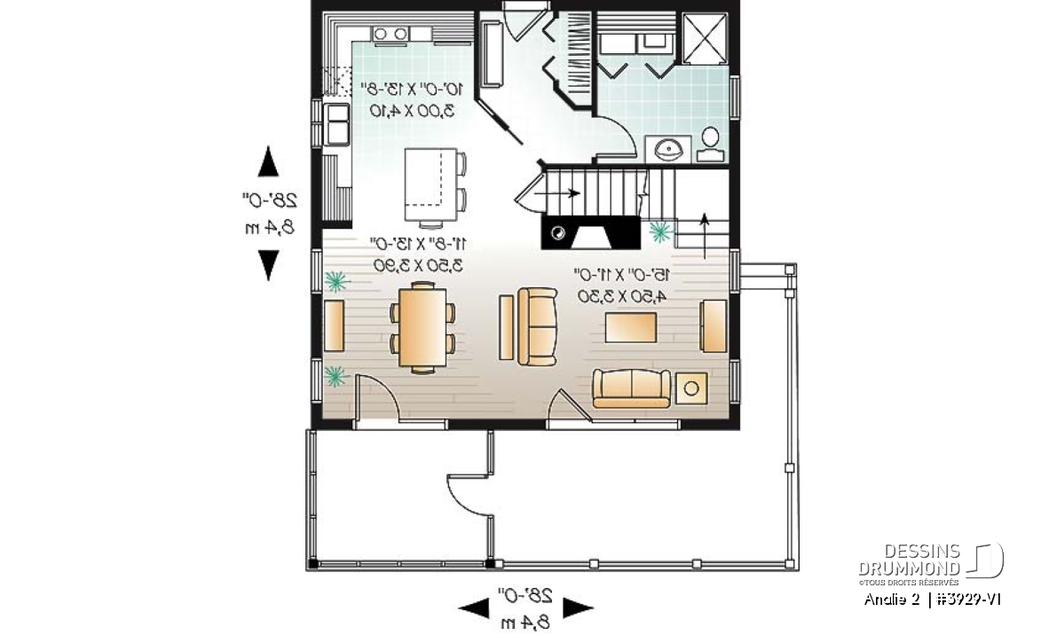 Rez-de-chaussée - Chalet bord de lac, 3 chambres, balcon abri-moustiquaire, espace ouvert &amp; foyer, 2.5 salles de bain, buanderie - Analie 2 