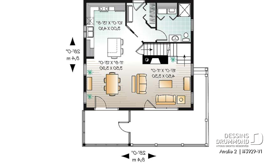 Rez-de-chaussée - Chalet bord de lac, 3 chambres, balcon abri-moustiquaire, espace ouvert &amp; foyer, 2.5 salles de bain, buanderie - Analie 2 