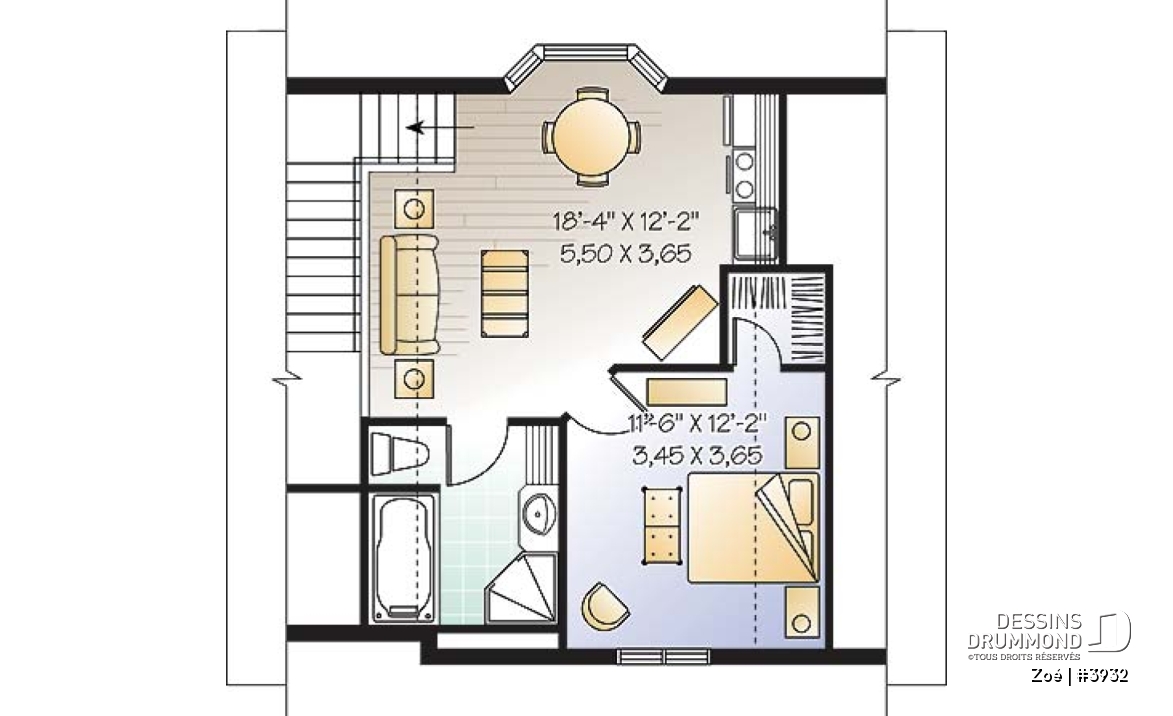 Étage - Garage double avec logement à l'étage - Zoé