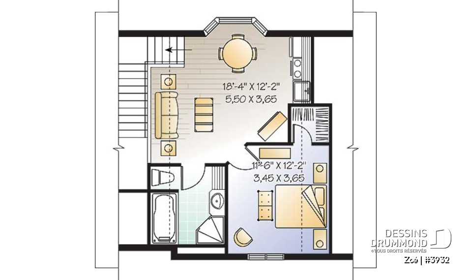 Étage - Garage double avec logement à l'étage - Zoé