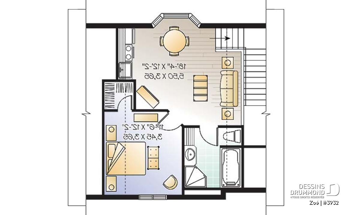 Étage - Garage double avec logement à l'étage - Zoé
