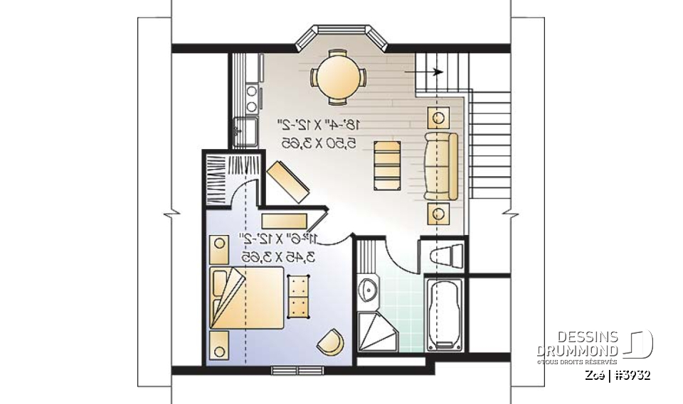 Étage - Garage double avec logement à l'étage - Zoé