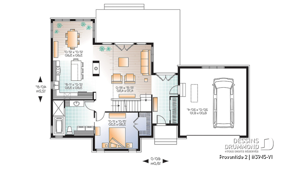 Rez-de-chaussée - Magnifique plan de chalet 4-saisons, grand balcon arrière, plafond cathédrale, foyer double, 3 chambres - Proventide 2