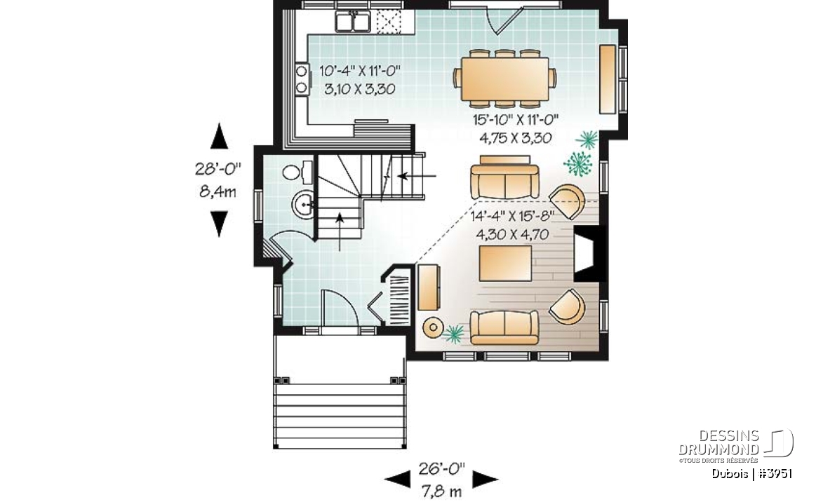 Rez-de-chaussée - Chalet d'inspiration scandinave, de ski avec vue panoramique, 1 à 3 chambres, mezzanine - Dubois