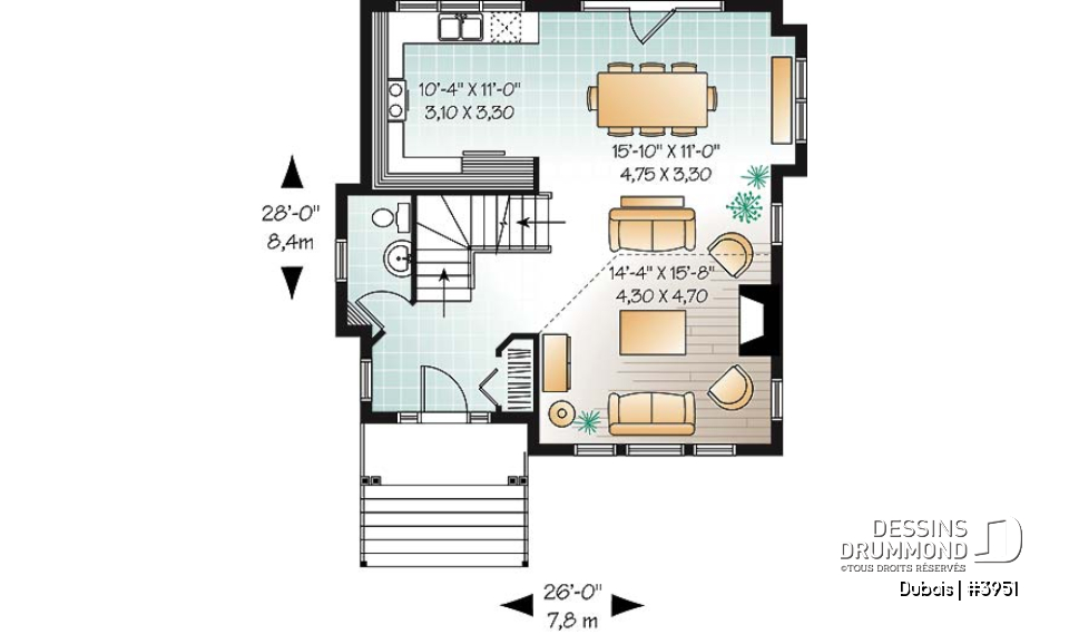 Rez-de-chaussée - Chalet d'inspiration scandinave, de ski avec vue panoramique, 1 à 3 chambres, mezzanine - Dubois