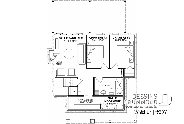 Sous-sol - Maison genre chalet avec loft à l'étage, 3 chambres au total, 2 salles familiales - Whistler