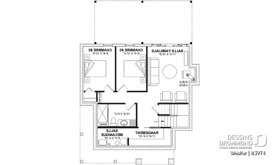 Sous-sol - Maison genre chalet avec loft à l'étage, 3 chambres au total, 2 salles familiales - Whistler