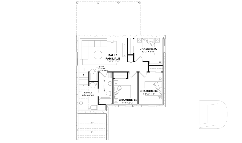 Sous-sol aménagé (Optionel $) -  - Boho