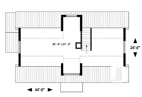 Étage - Maison de style fermette moderne à aire ouverte avec foyer, cuisine avec îlot, salle de bain privé aux parents - Magnolia 2