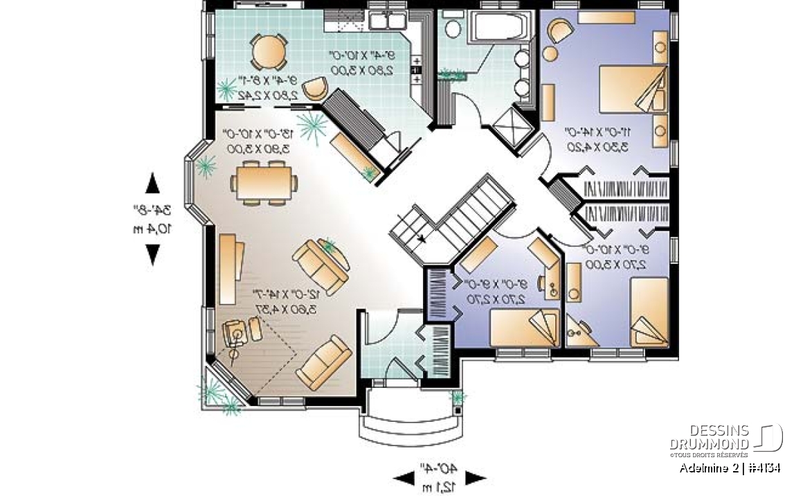 Rez-de-chaussée - Bungalow abordable de 3 chambres, grande salle de séjour et vestibule - Adelmine 2